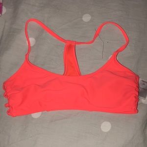 Neon pink bathing suit top
